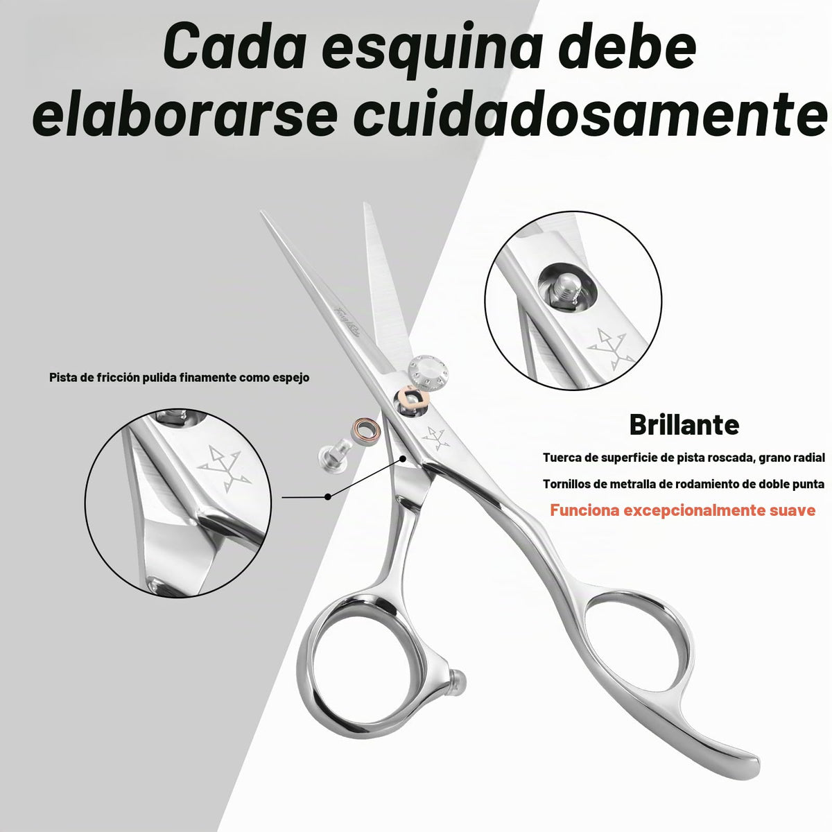 Tijeras profesionales de alta gama extremadamente afiladas para cortar el pelo, tijeras de peluquería para el cabello, tijeras de corte de pelo de 5.5 pulgadas, hechas de aleación de acero inoxidable