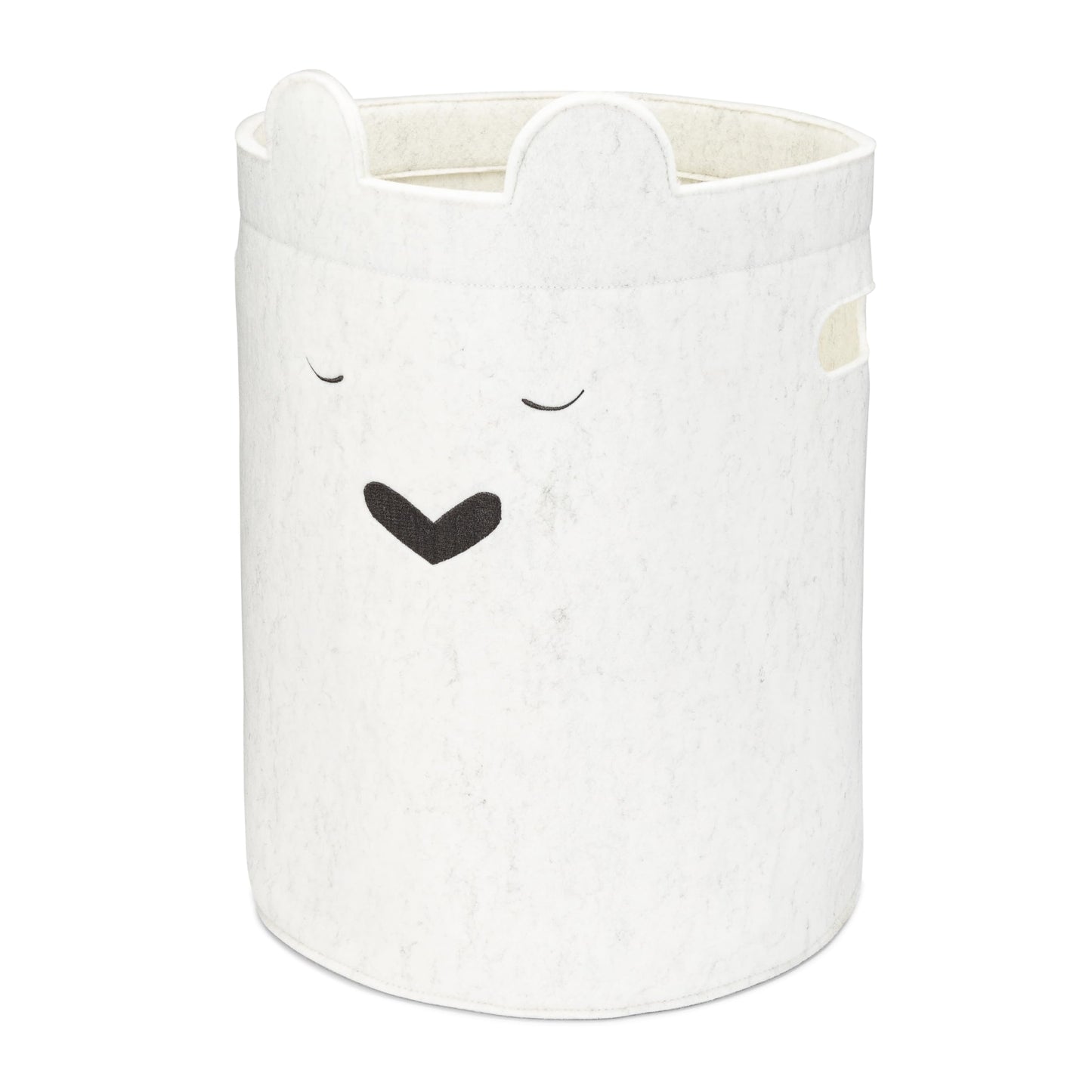 Parker Baby Bear - Cesta de lavandería de fieltro para bebé, amplia y plegable, para guardería, cesta ligera con asas flexibles y resistentes, colores neutros y se adapta a cualquier habitación