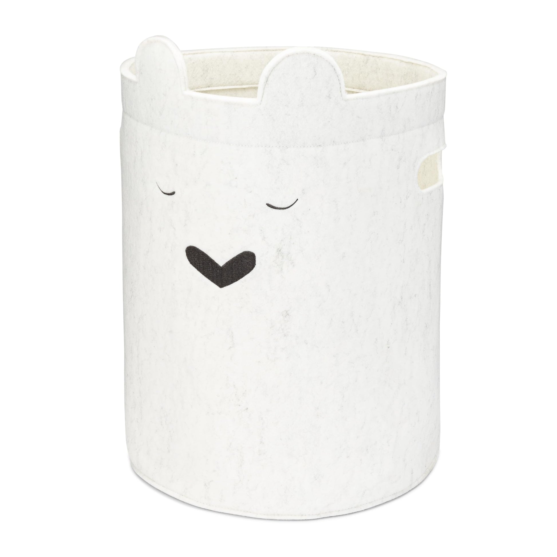 Parker Baby Bear - Cesta de lavandería de fieltro para bebé, amplia y plegable, para guardería, cesta ligera con asas flexibles y resistentes, colores neutros y se adapta a cualquier habitación
