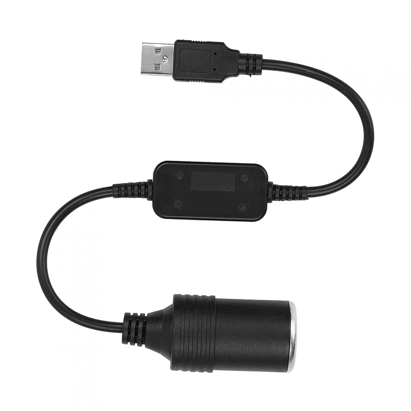 Acouto USB a Encendedor de Cigarrillos Cable Convertidor de Enchufe Cable Convertidor de Enchufe USB 5V a 12V Adaptador Convertidor de Enchufe de Encendedor de Cigarrillos USB de Coche Macho a Hembra