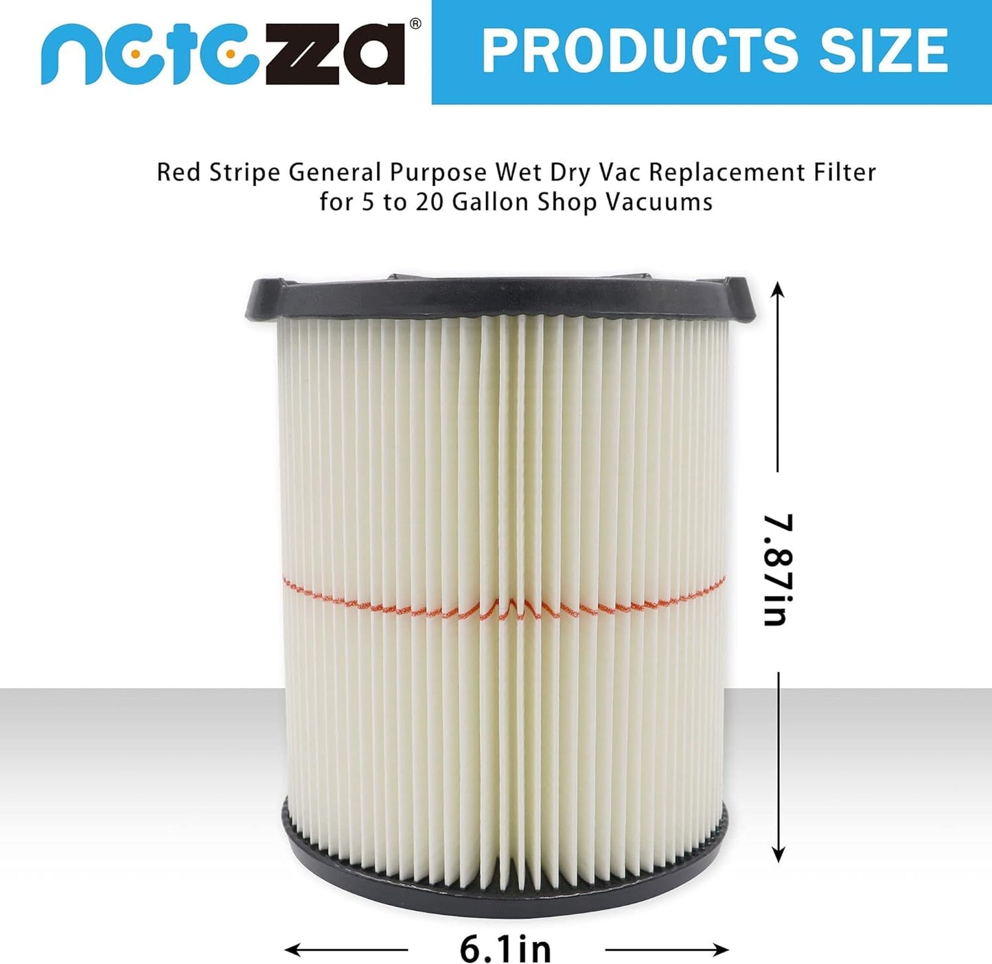 Filtro de repuesto para Craftsman 9-38754 - Filtro de aspiradora húmedo y seco, paquete de 2