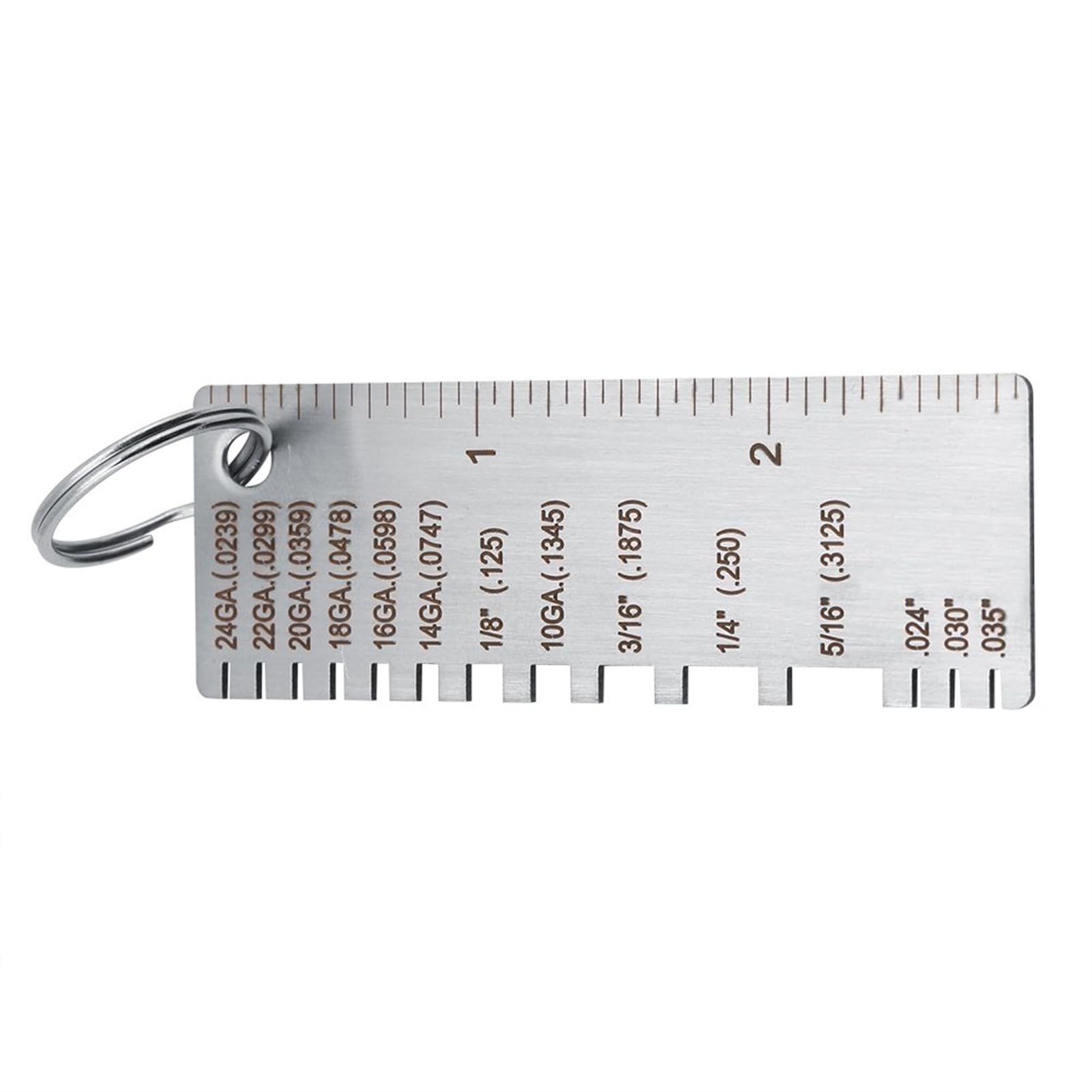 Calibrador De Lamina Medidor De Espesor De Alambre De Acero Inoxidable/Hoja De Metal Medidor De Soldadura Herramienta De Inspección De Tamaño Chapado Medidor De Calibre De Lamina