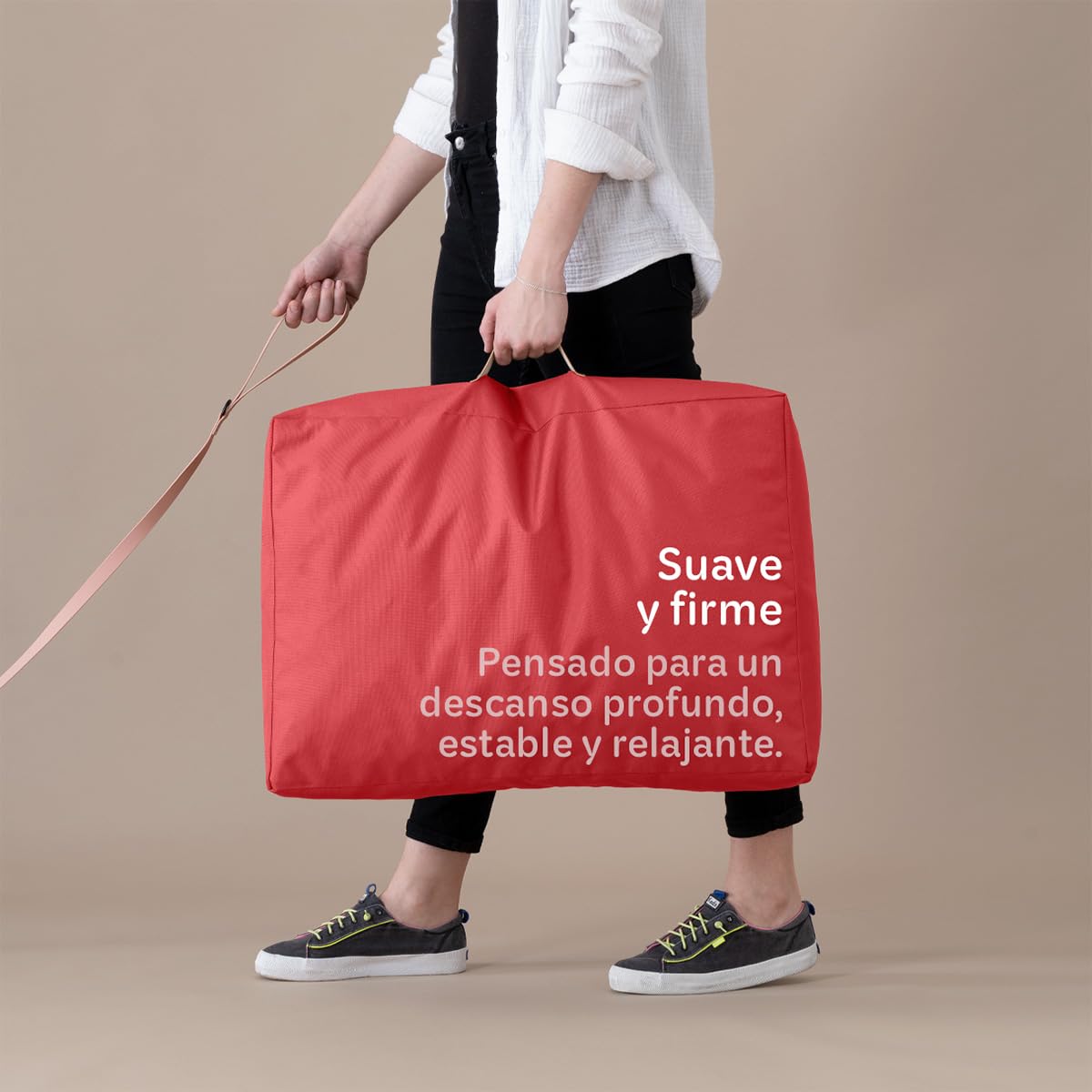 Cama Antiestrés Esquimal para Perro y Gato Rojo Lavable Chico