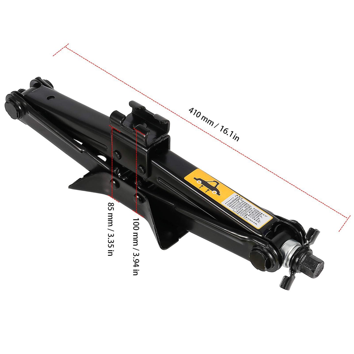 ZEONHAK 2 Paquetes de Gatos de Tijera para Coches, 2 toneladas 4409 Lbs de Capacidad de Carga Pesada con Llave de trinquete, Gato de neumáticos portátil para Coche, camión, sedán, SUV, MPV