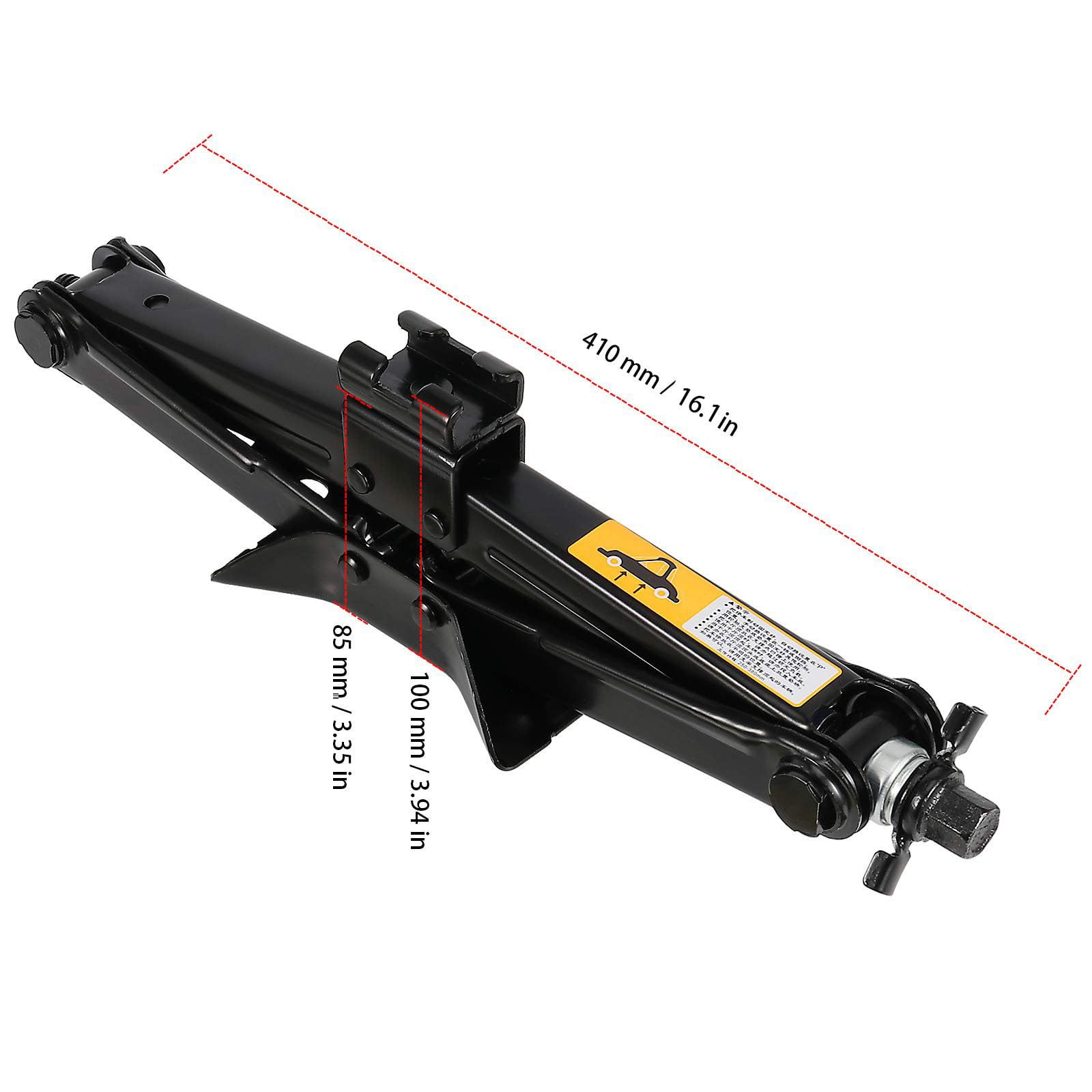 ZEONHAK 2 Paquetes de Gatos de Tijera para Coches, 2 toneladas 4409 Lbs de Capacidad de Carga Pesada con Llave de trinquete, Gato de neumáticos portátil para Coche, camión, sedán, SUV, MPV