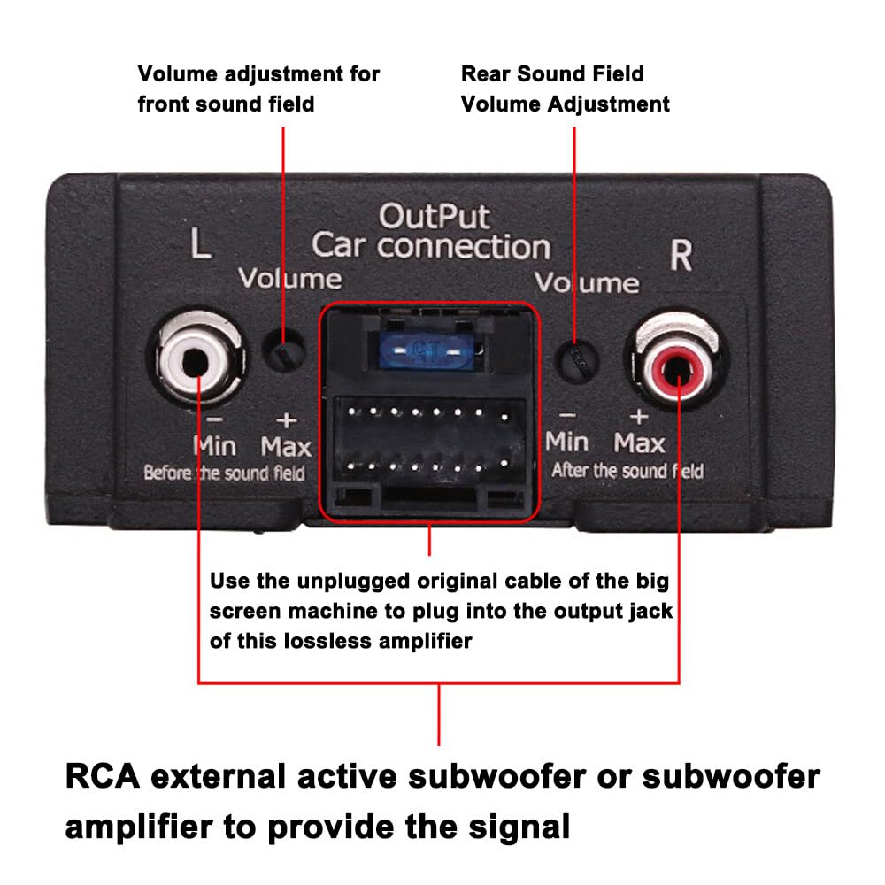 lifcasual Amplificador DSP de 4 Canales para Coche 80Wx4 o Amplificador de Potencia de modificación Sonido Digital Procor Clase A/B para Reproductor de Coche Android