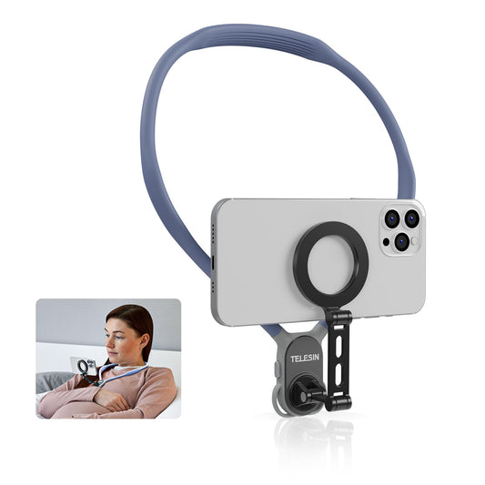 Soporte para Teléfono BRDRC Vlog Trípode Magnético Magsafe Negro para Grabación de Video con Manos Libres para iPhone y Android
