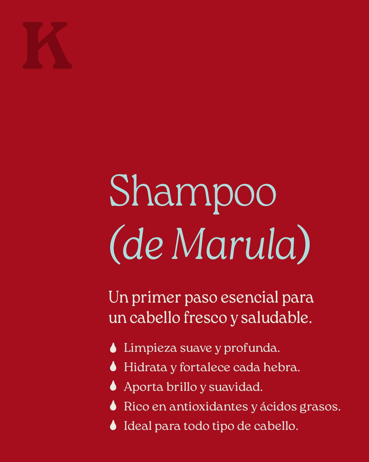 Shampoo Kamusa Marula Sin Sulfatos Reparador e Hidratante