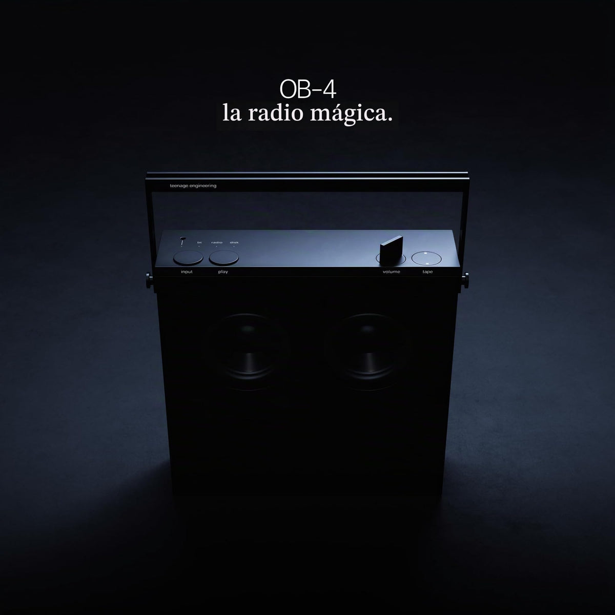 Altavoz Estéreo Inalámbrico Bluetooth Teenage Engineering Negro con Radio FM y Batería de 72 Horas