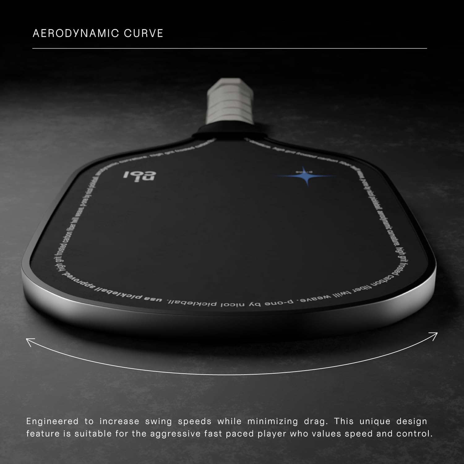 Paleta de Pickleball Nicol Pickleball Alargada Fibra de Carbono Japonesa Premium para un Giro y Control perfectos para Hombre y Mujer