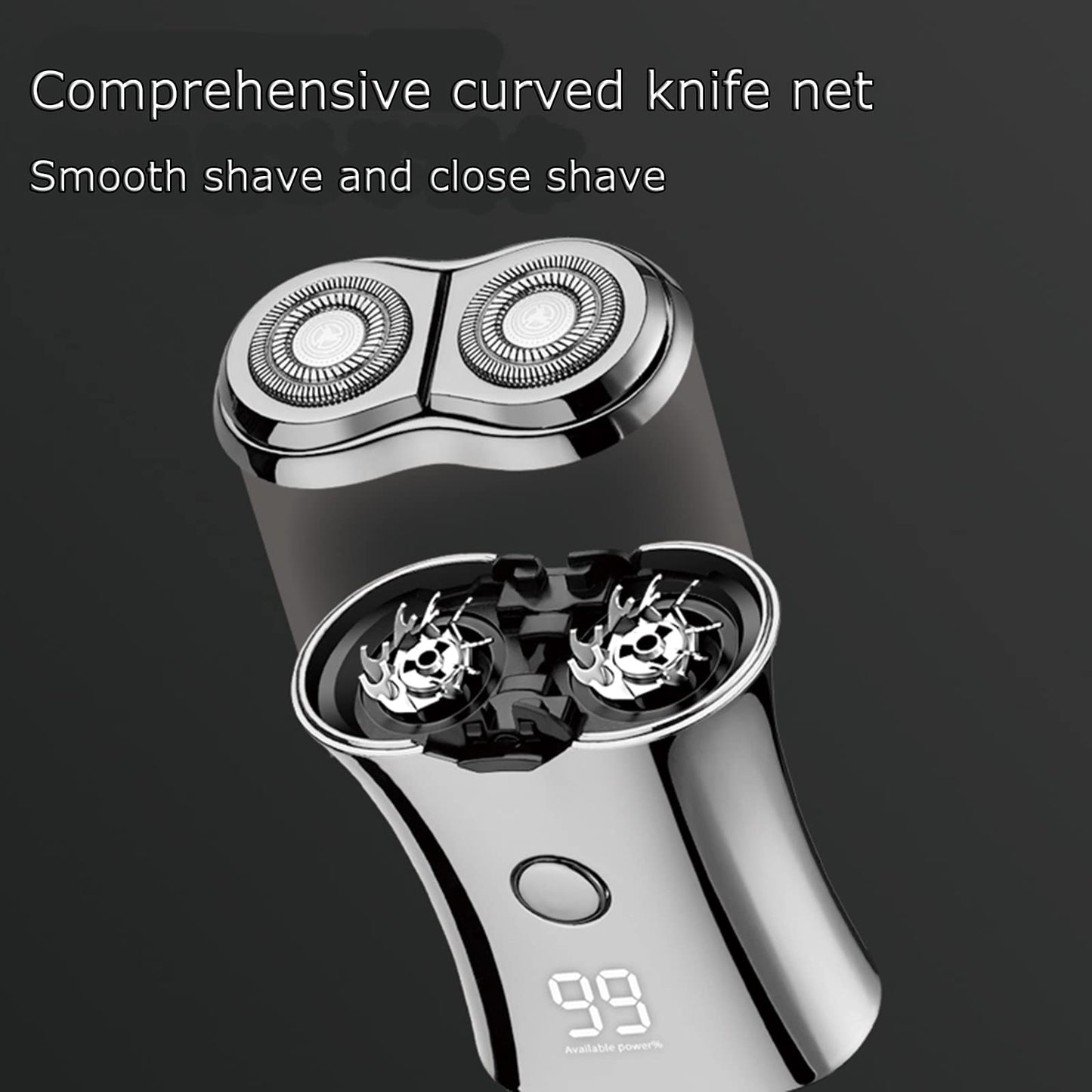 Mini afeitadora eléctrica de viaje para hombres - maquinilla de afeitar electrónica lavable de bolsillo - afeitadora de barba inalámbrica portátil recargable para hombres - afeitado eléctrico rotativo en seco y húmedo