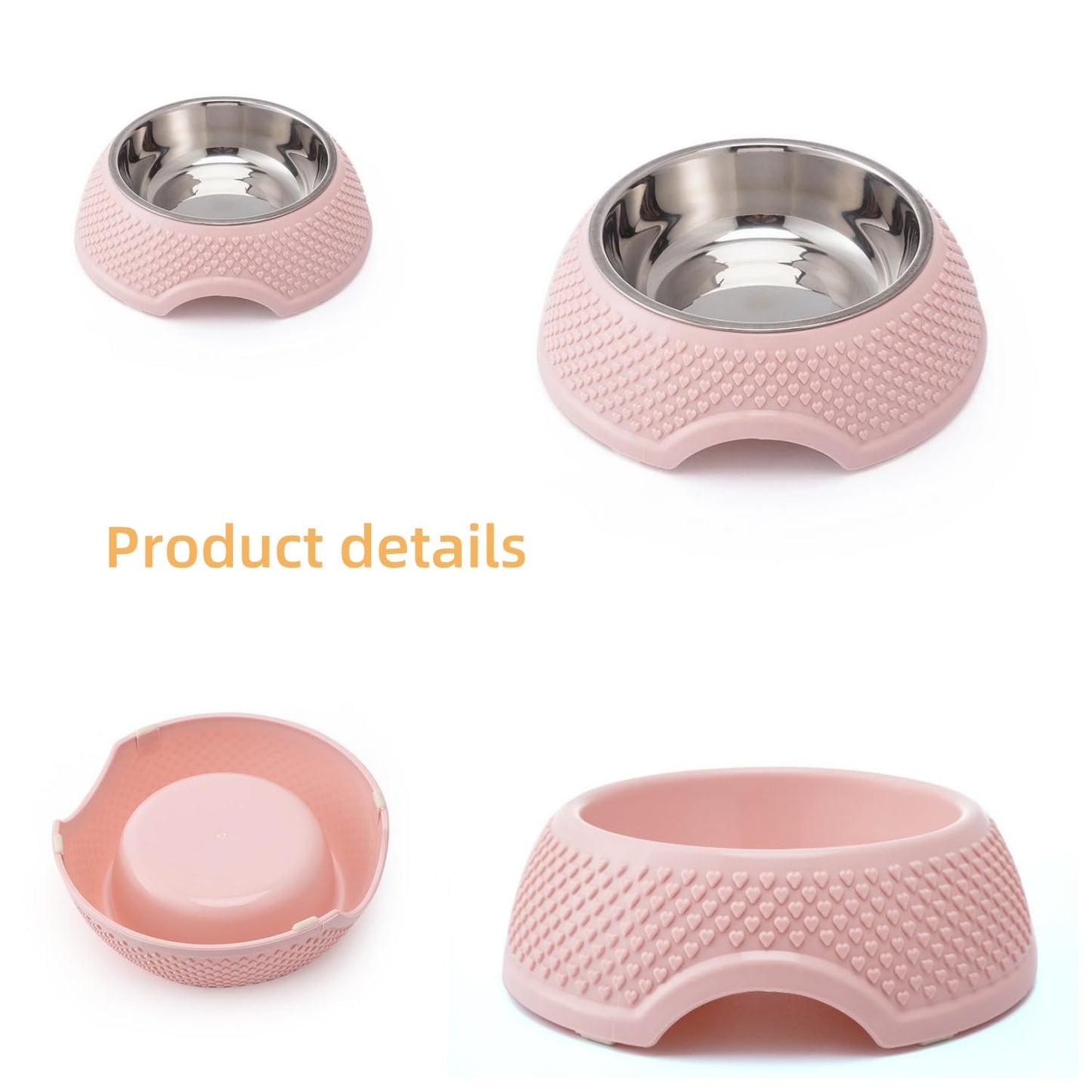 Plato Tazón de Mascotas XINYUICEAN Inoxidable Doble Propósito para Perro y Gato