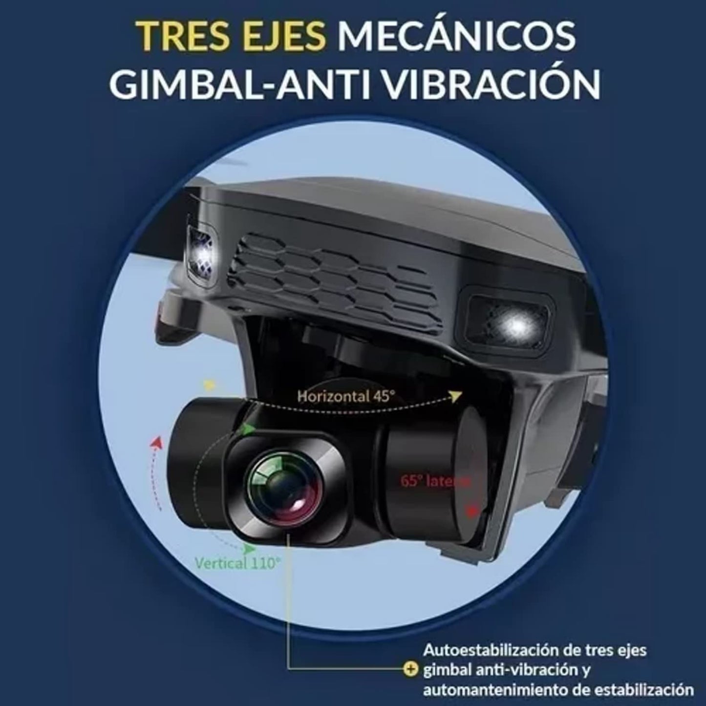 CLICKLIFE Dron Gps 4k 5g Wifi 3 Gimbal 800mts 25min 2 Camaras Sg907max