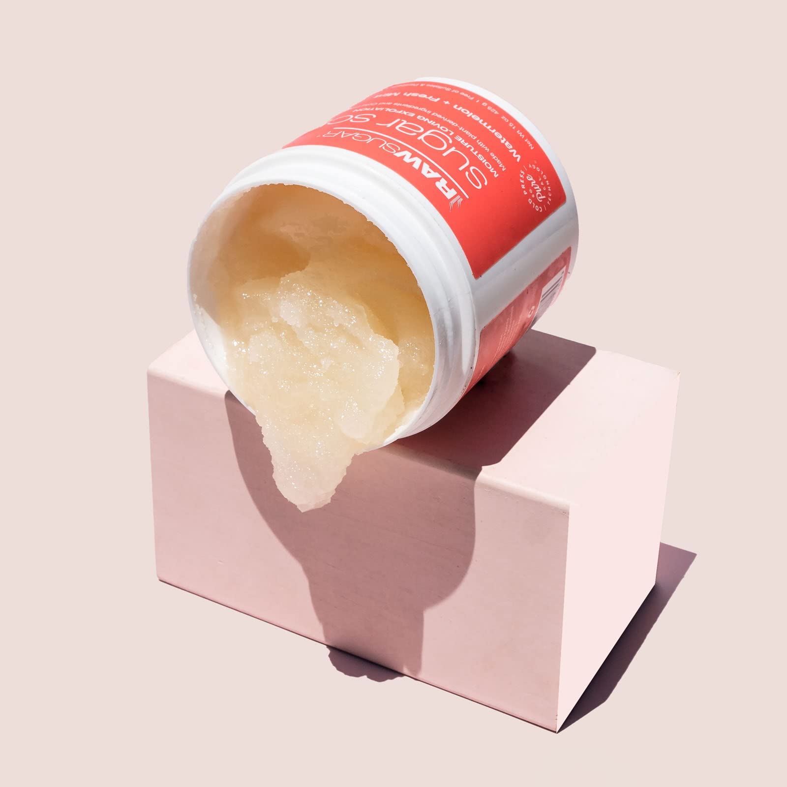 RAW SUGAR, Exfoliante Corporal Reparador a Base de Azúcar, Hidrata la Piel, con Sandía y Menta Fresca, Prensado en Frío, Vegano, Libre de Sulfatos y Parabenos, 425 g
