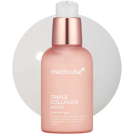 medicube- El suero de triple colágeno de Medicube es un suero potente que ayuda a aumentar la elasticidad de la piel y a nutrir la piel opaca con un brillo envidiable. El complejo de triple colágeno c