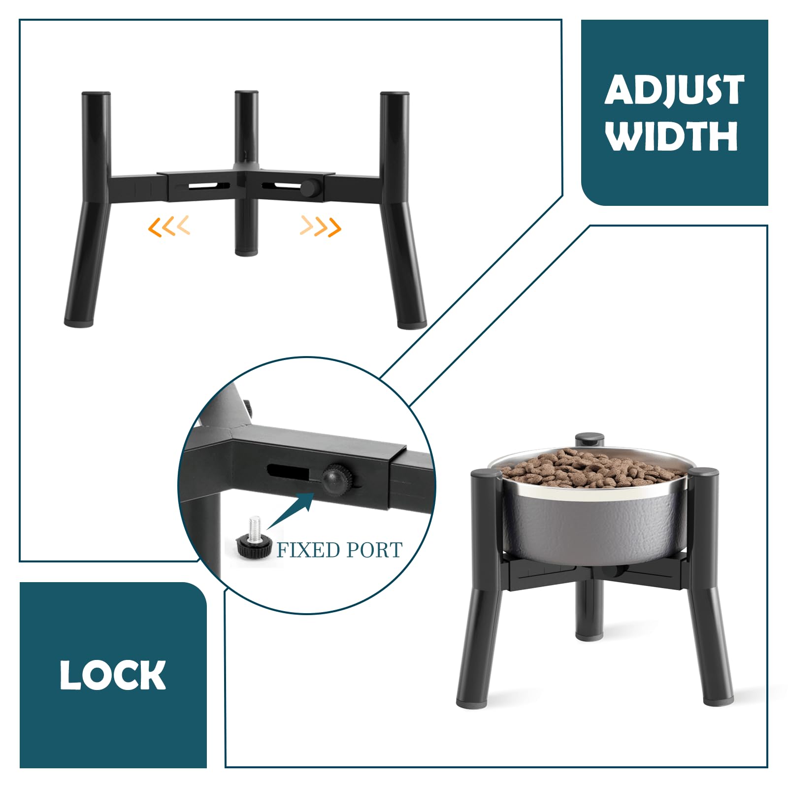 Soporte Triangular para Perros SHAINFUN Metal Plegable y Portátil Pequeño