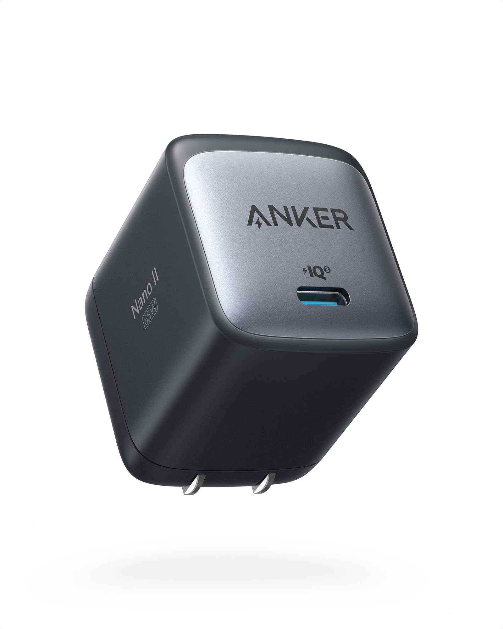 Anker Cargador Nano USB C, 65 W GAN II PPS Cargador Plegable rápido Compacto para MacBook Pro, Galaxy, DELL, iPhone 15, iPad Pro y más