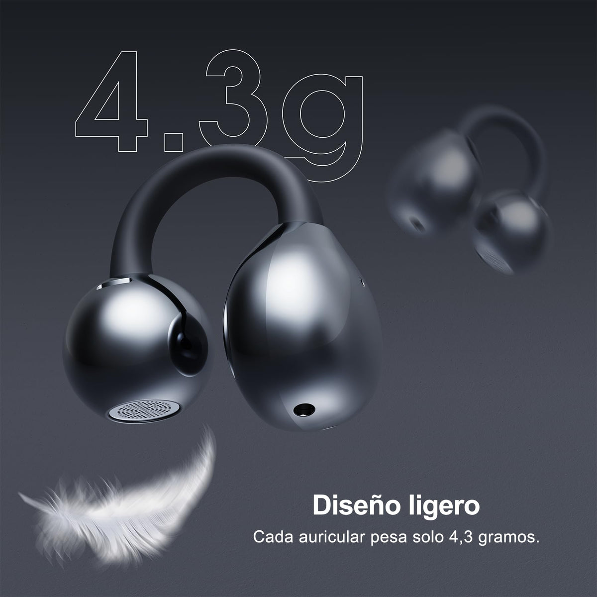Auriculares Inalámbricos Deportivos WISAN Bluetooth 5.4 Pantalla LED Reducción de Ruido para Correr iPhone y Android