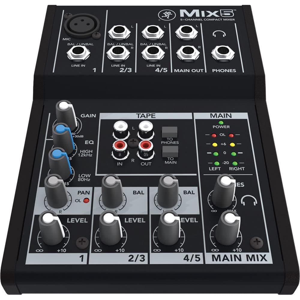 Mezcladora Mackie MIX5 5 Canales de Calidad Profesional