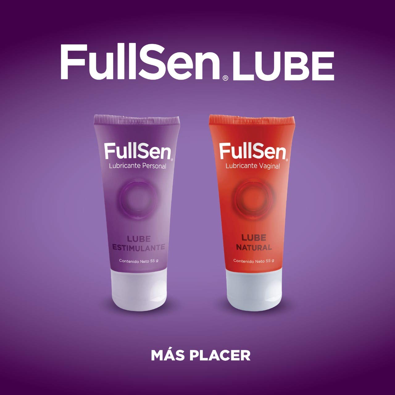 Fullsen Lube Estimulante - 4 piezas de Lubricante personal íntimo a base de agua para mayor sensibilidad, de 55g cada uno