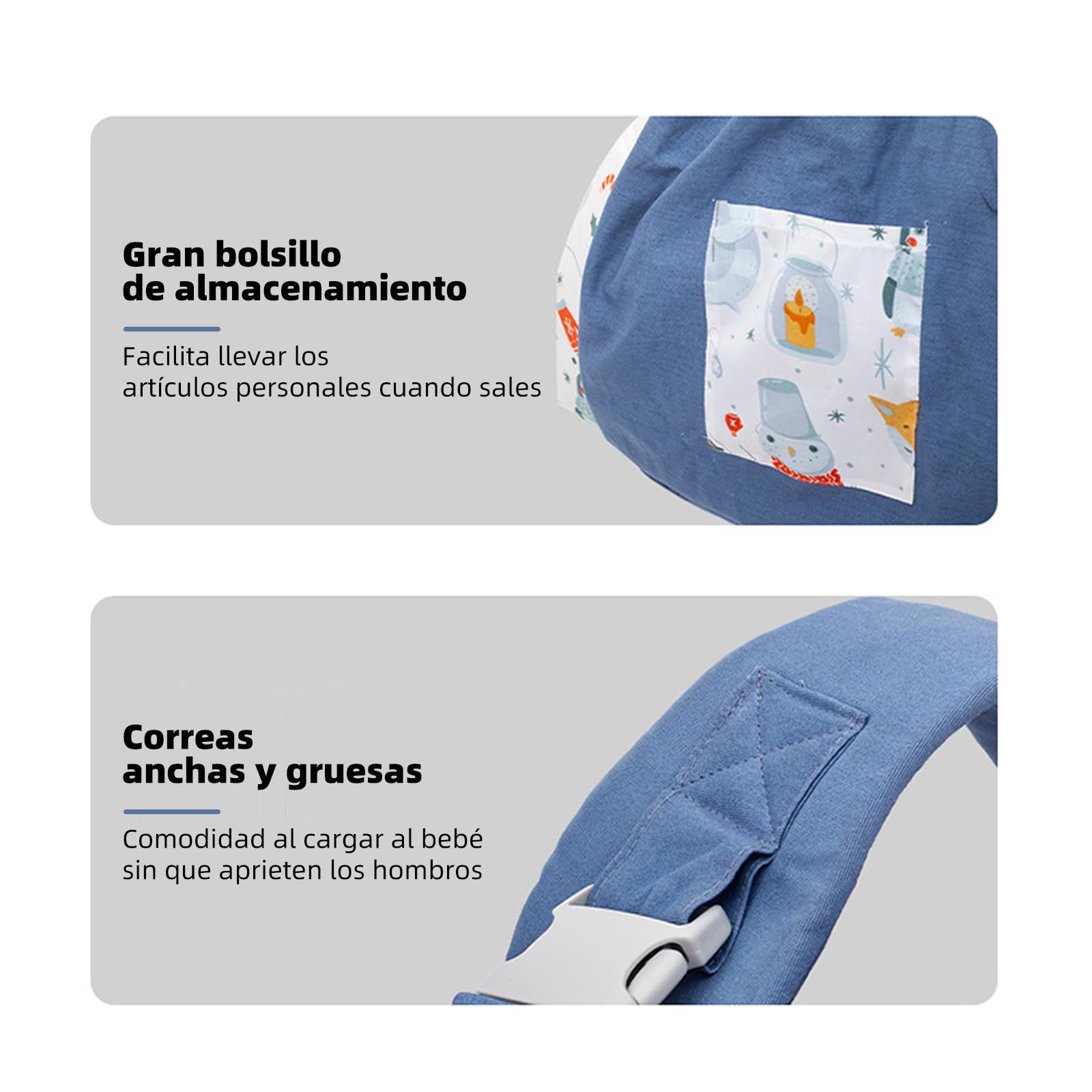 Fular Portabebés Mochila Portabebes Multifunción Portabebes Recien Nacidos Portabebes Transpirable De Verano Fulares Portabebes Versátiles Transpirables Para Bebés De 3 a 36 Meses (azul)