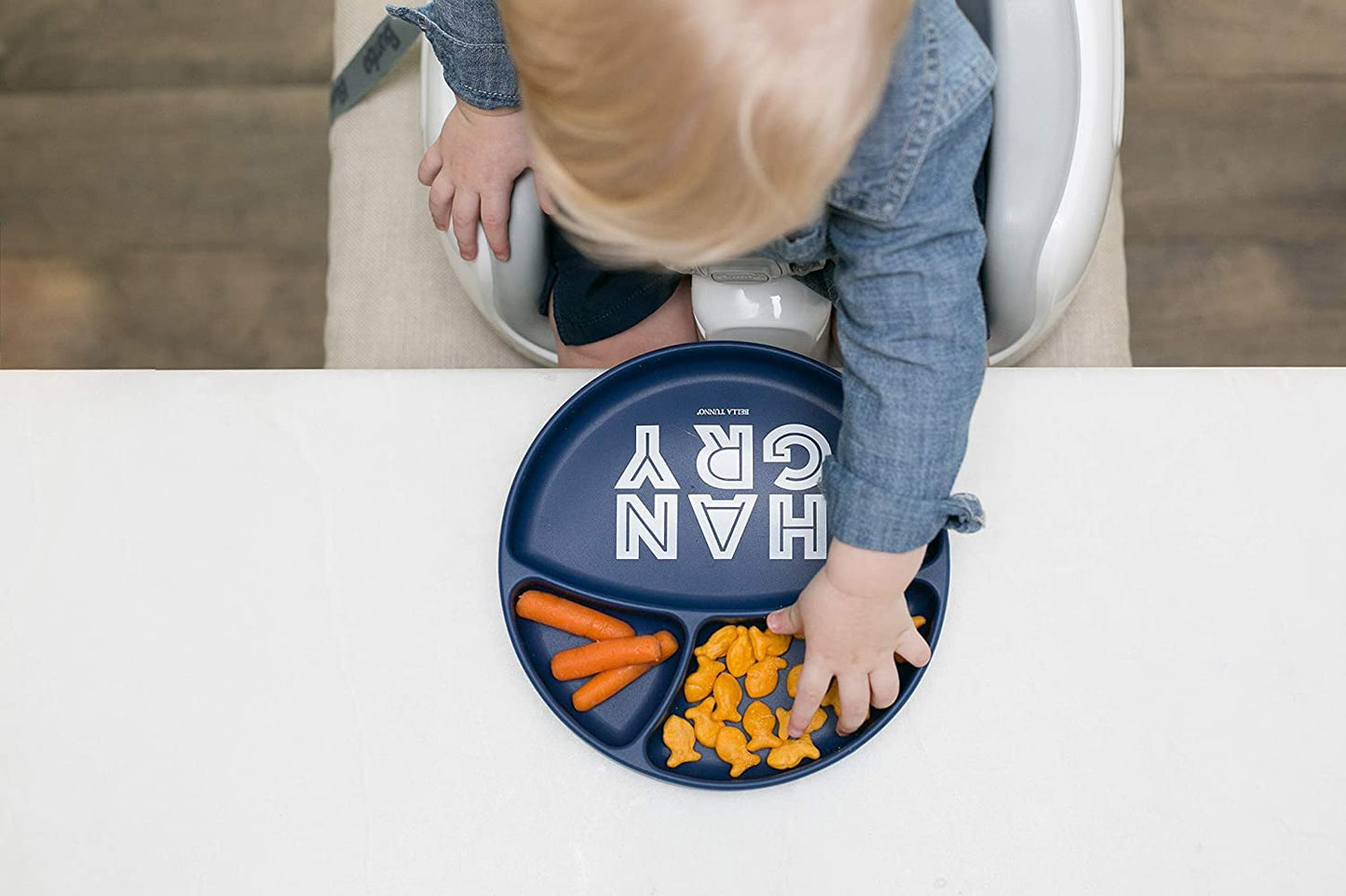Bella Tunno Wonder - Placas de succión de silicona para bebés, niños pequeños y niños, ideales para destete LED de bebé, sin BPA, artículos imprescindibles para niños y bebés, 3 secciones (langry)