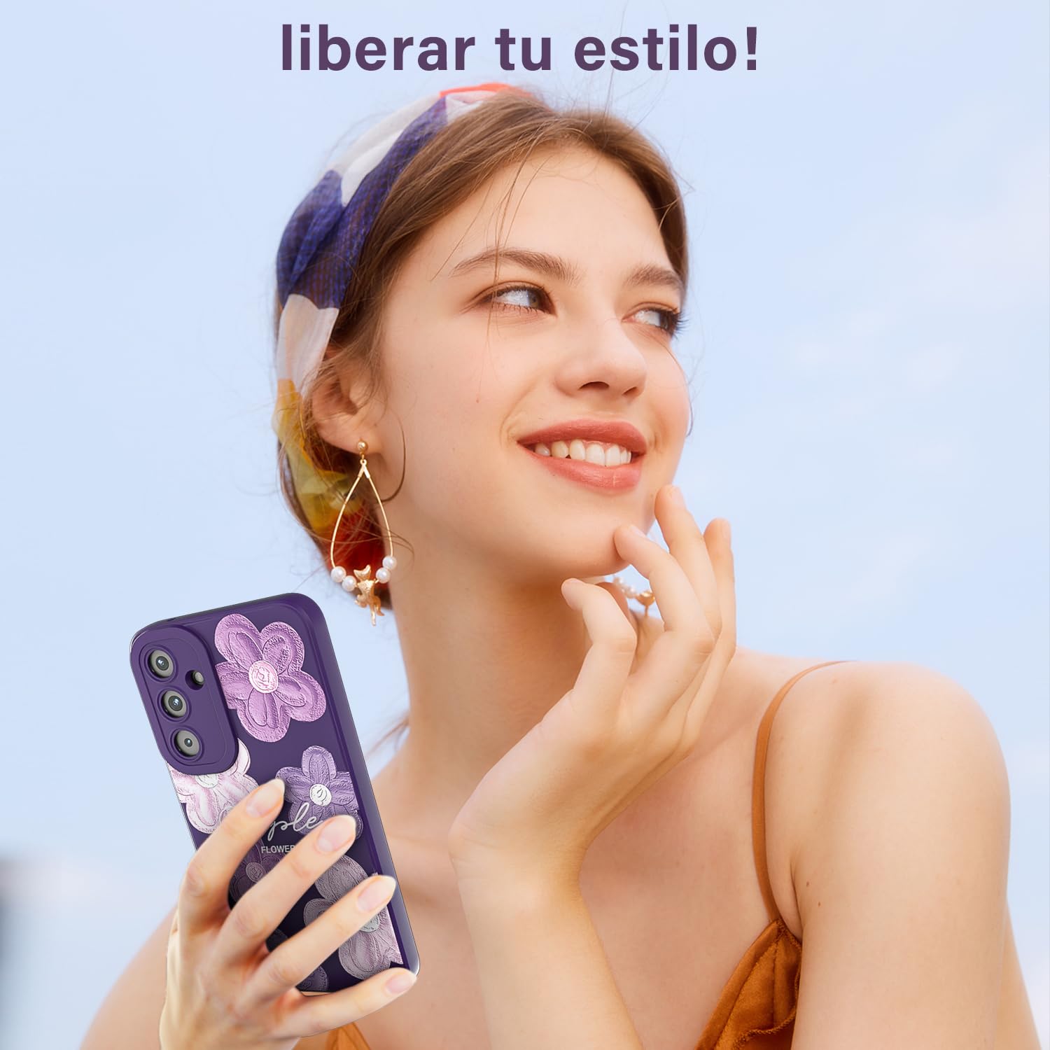 Threehao Funda para Samsung Galaxy A35, Ultra Delgado Flexible Suave TPU Silicona Carcasa con Moda Aesthetic Dibujos Flores, Antigolpes Anti-arañazos Protectora Case para Samsung A35