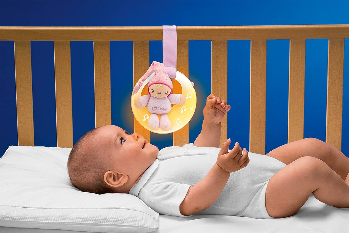 Chicco First Dreams Good Night Moon Panel para Camita, Color Rosa