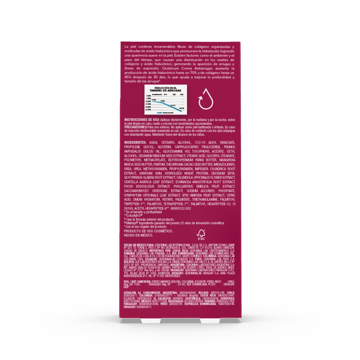 Cicatricure CREMA ANTIARRUGAS, Cara, Cuello y Escote, 12 beneficios en 1, tubo 60 ml + Maquillaje Color Inteligente FPS 50+ 30 ml