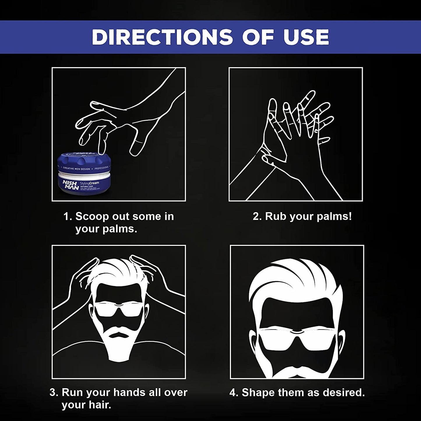 Crema Cera para Estilizado de Cabello Nishman Serie 5