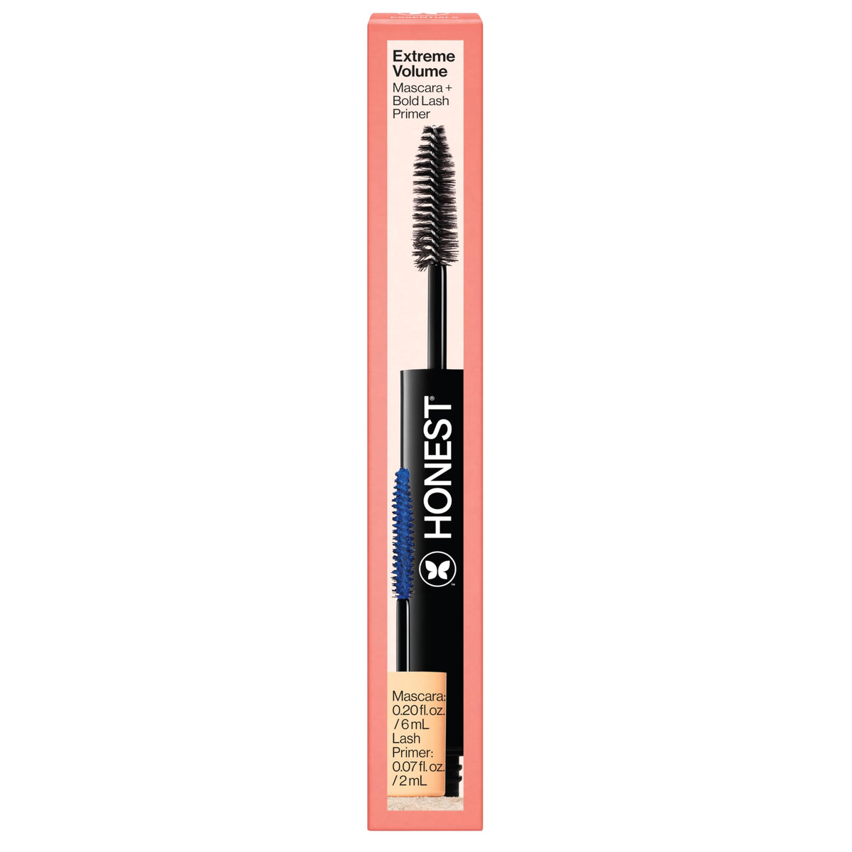Extreme Volume Mascara Plus Bold Lash Primer by Honest for Women - 0.27 oz Mascara