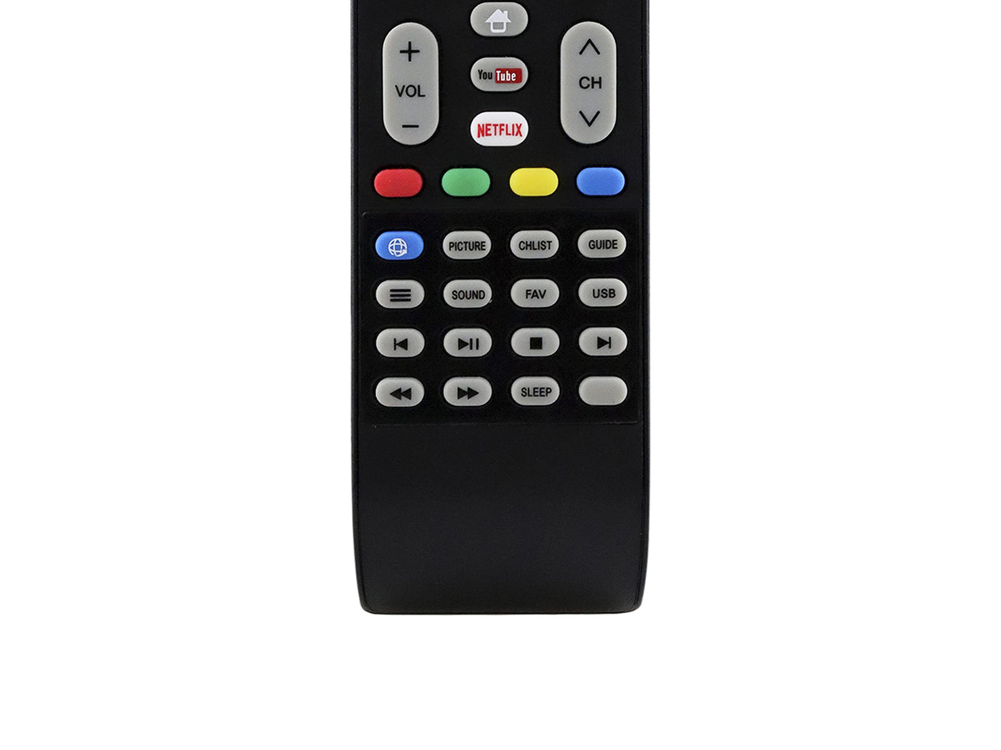 LIDERT Control Remoto ATVIO JVC Smart TV Modelos 43d1620 49d1620 55d1620, S139h S140fs, (Comprar únicamente si tu Control es Igual al Que se Muestra en la Imagen.)