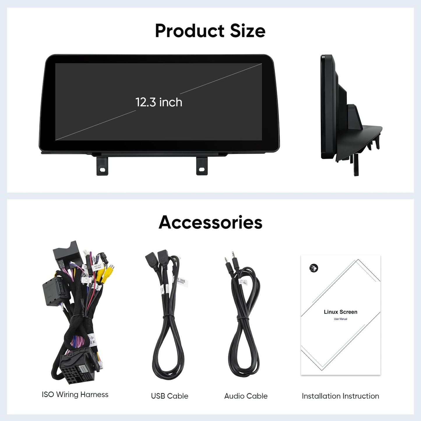 Reproductor multimedia de coche de 12.3 pulgadas para BMW NBT 3 4 Series F30 F31 F34 (2013-2016) inalámbrico CarPlay Android Auto Touchscreen Upgrade Original Stereo Radio System