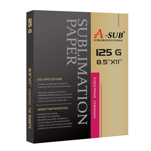 Papel de Sublimación A-SUB Blanco 125g para Impresora de Sublimación
