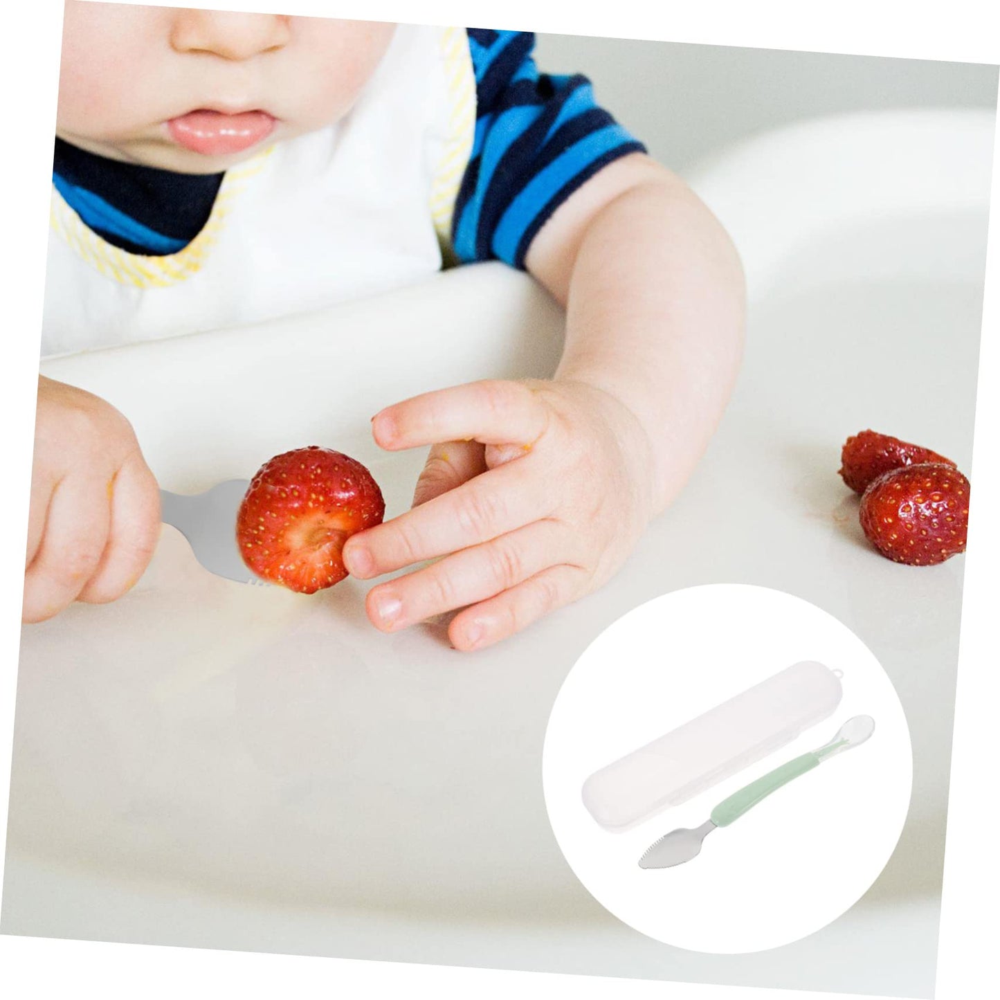 KOMBIUDA Cuchara Raspadora para Bebés Cuchara De Frutas Y Purés para Alimentos Entrenamiento Y Comidas Utensilio Práctico para Pequeños