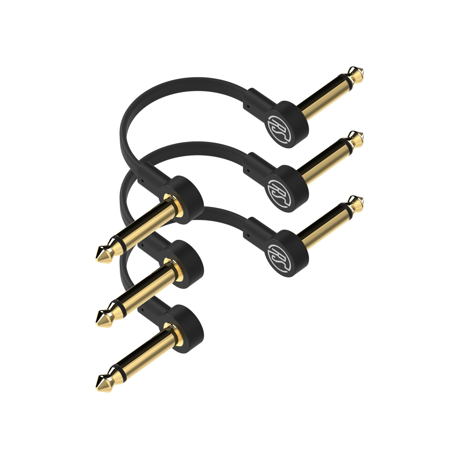 Cable de Pedal de Efectos de Guitarra Rock Stock Oro Paquete de 3