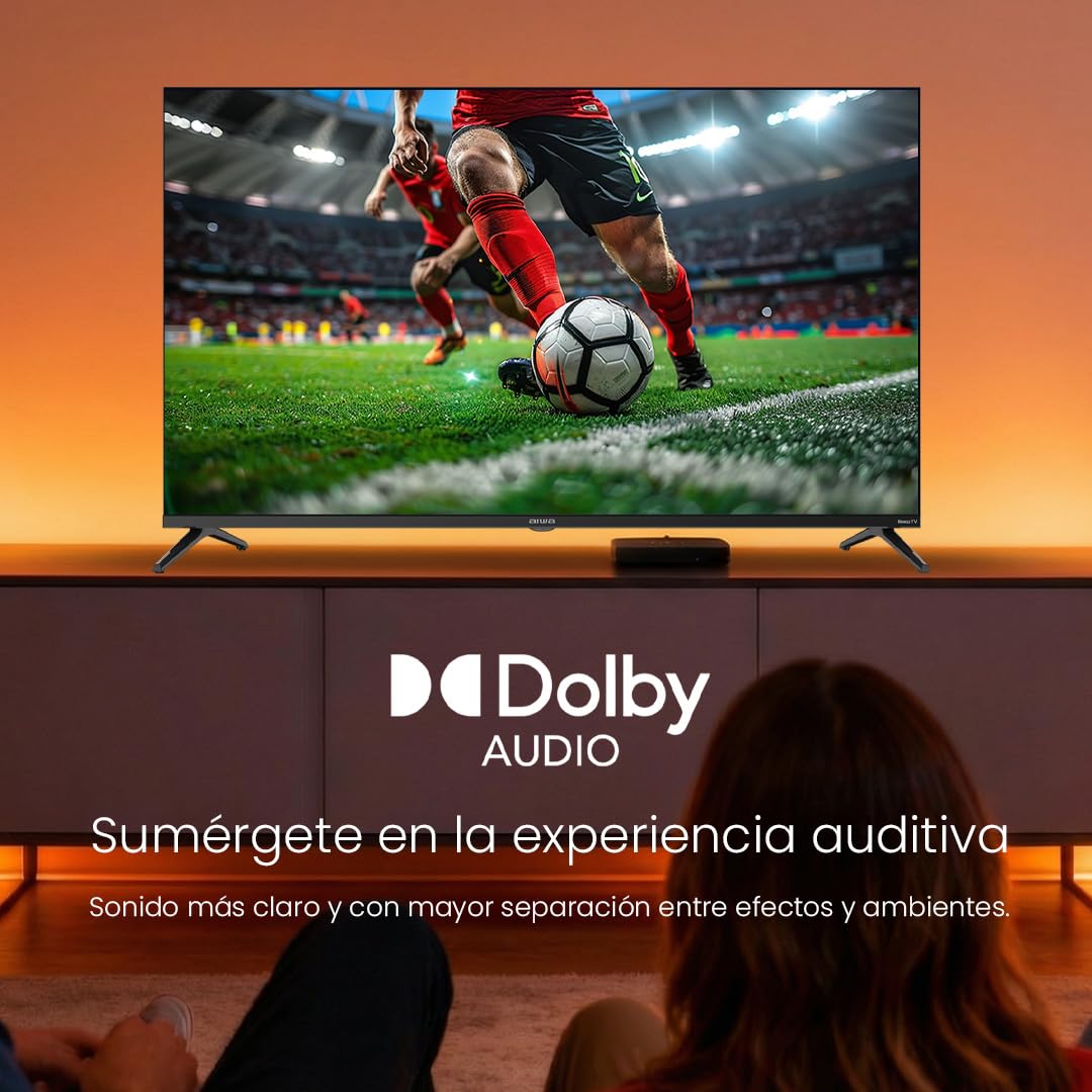 Aiwa Smart TV 40 Pulgadas Qled Full HD Roku TV AW40RKQ con Dolby Audio, WiFi, HDMI ARC, Compatible Alexa Google Airplay