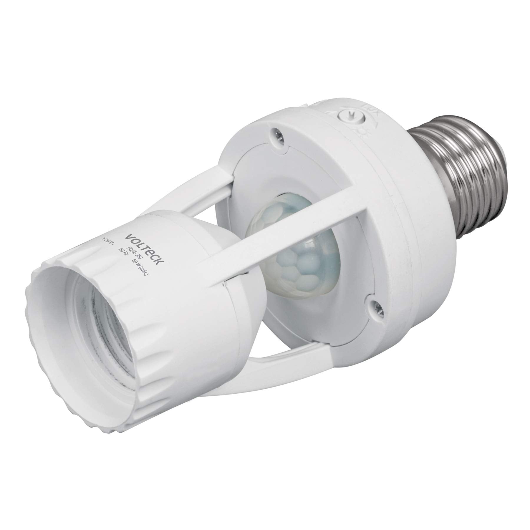 Portalámpara Volteck Blanco con Sensor de Movimiento