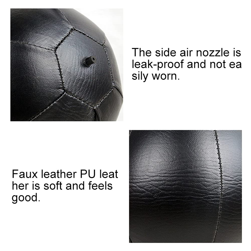 Saco De Boxeo Speedball Portátil De Cuero Sintético Negro para Gimnasio En Casa