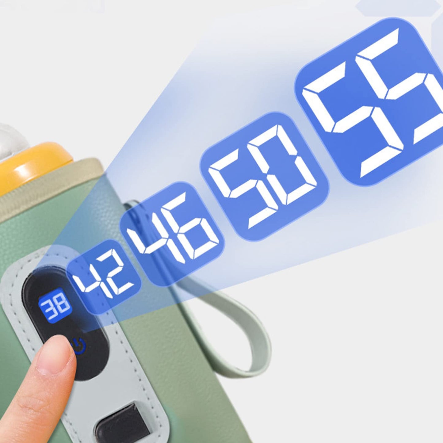 Calentador de Biberones Ozgkee Verde con Pantalla LCD y Temperatura Ajustable