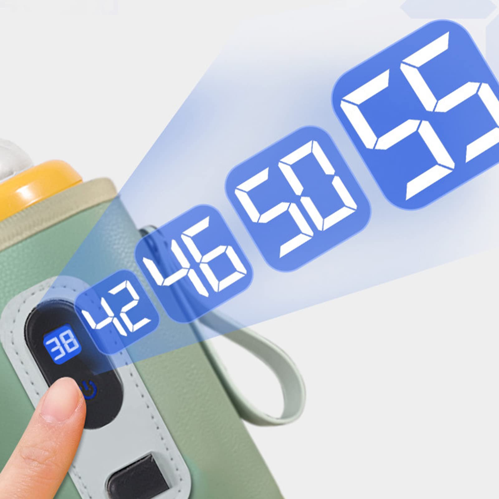 Calentador de Biberones Ozgkee Verde con Pantalla LCD y Temperatura Ajustable