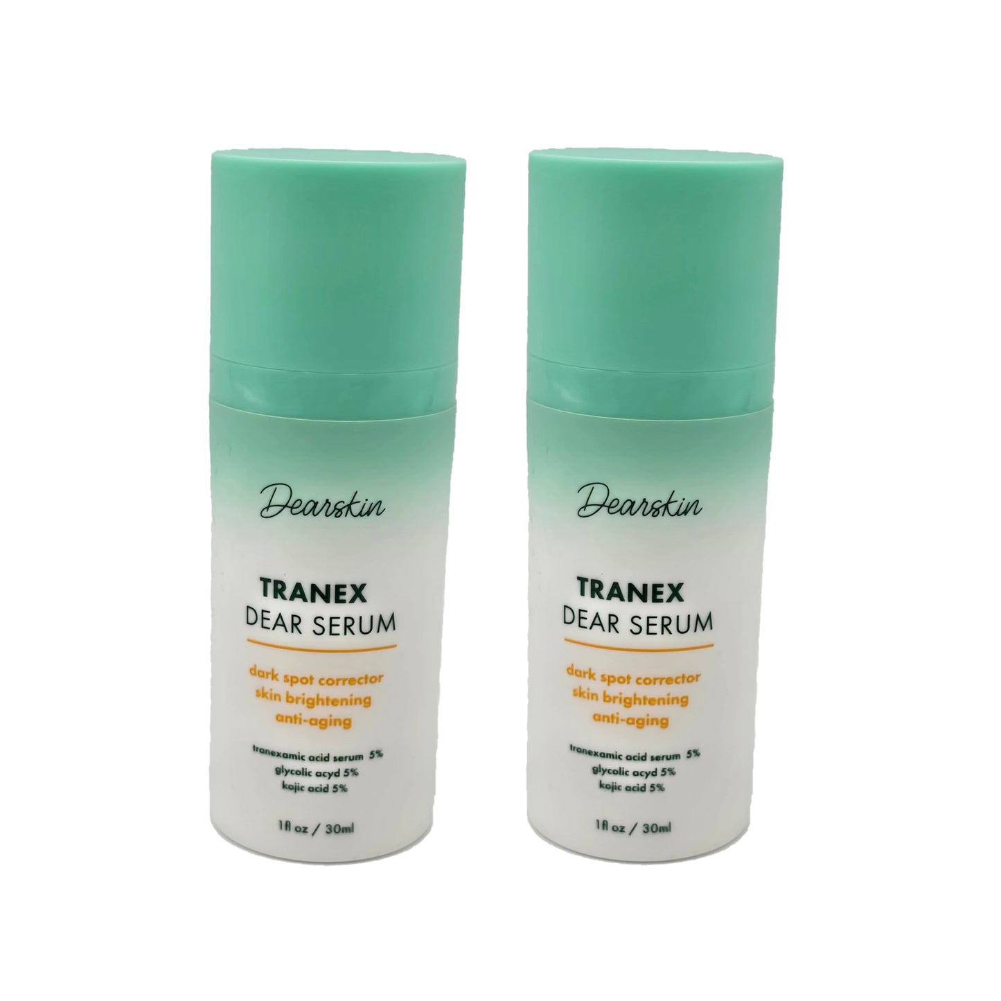 Serum de Ácido Tranexámico y Ácido Kójico para Manchas Oscuras. Tratamiento Antimanchas Facial con Vitamina C y Ácido Hialurónico. Fórmula Antiedad. 2 Unidades.