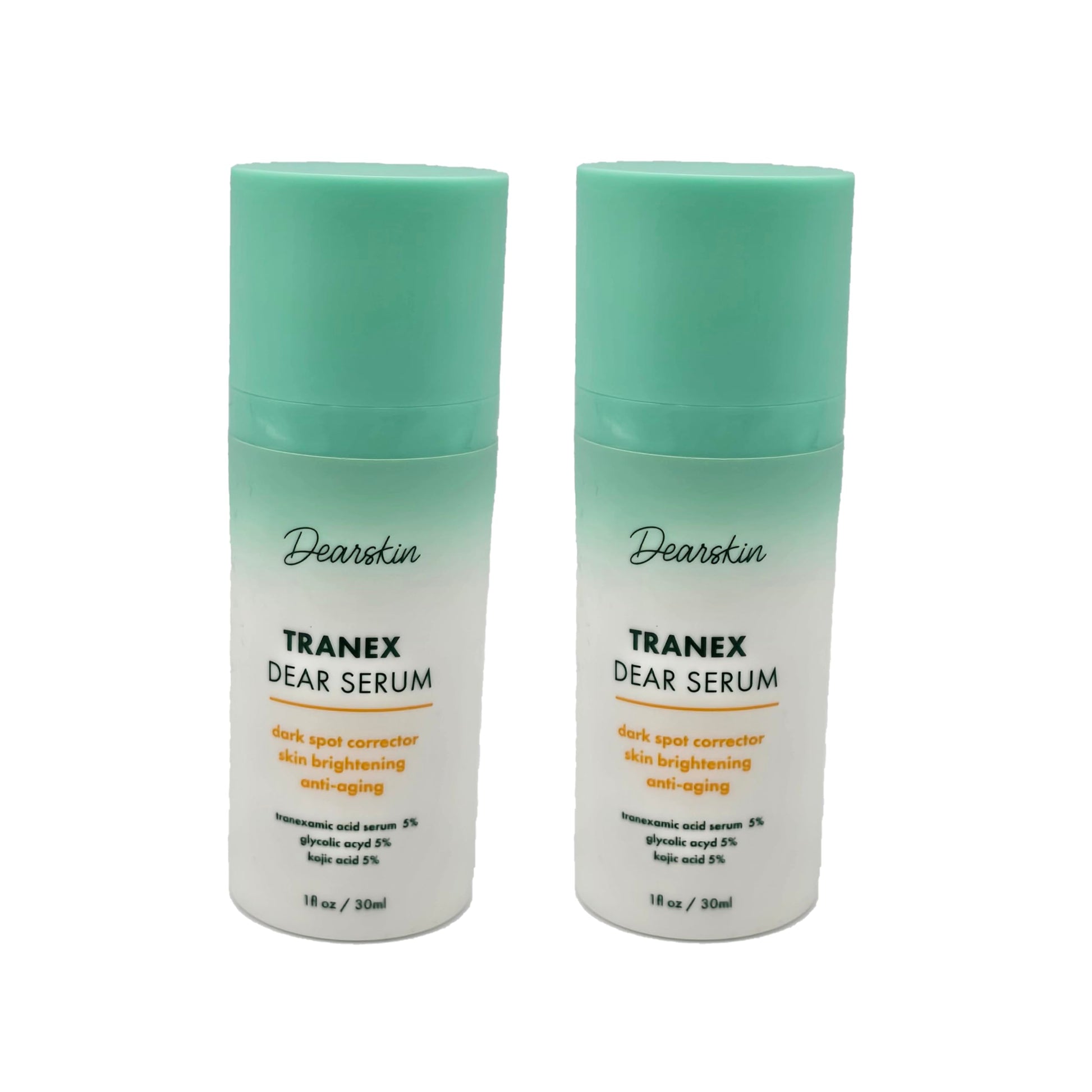 Serum de Ácido Tranexámico y Ácido Kójico para Manchas Oscuras. Tratamiento Antimanchas Facial con Vitamina C y Ácido Hialurónico. Fórmula Antiedad. 2 Unidades.
