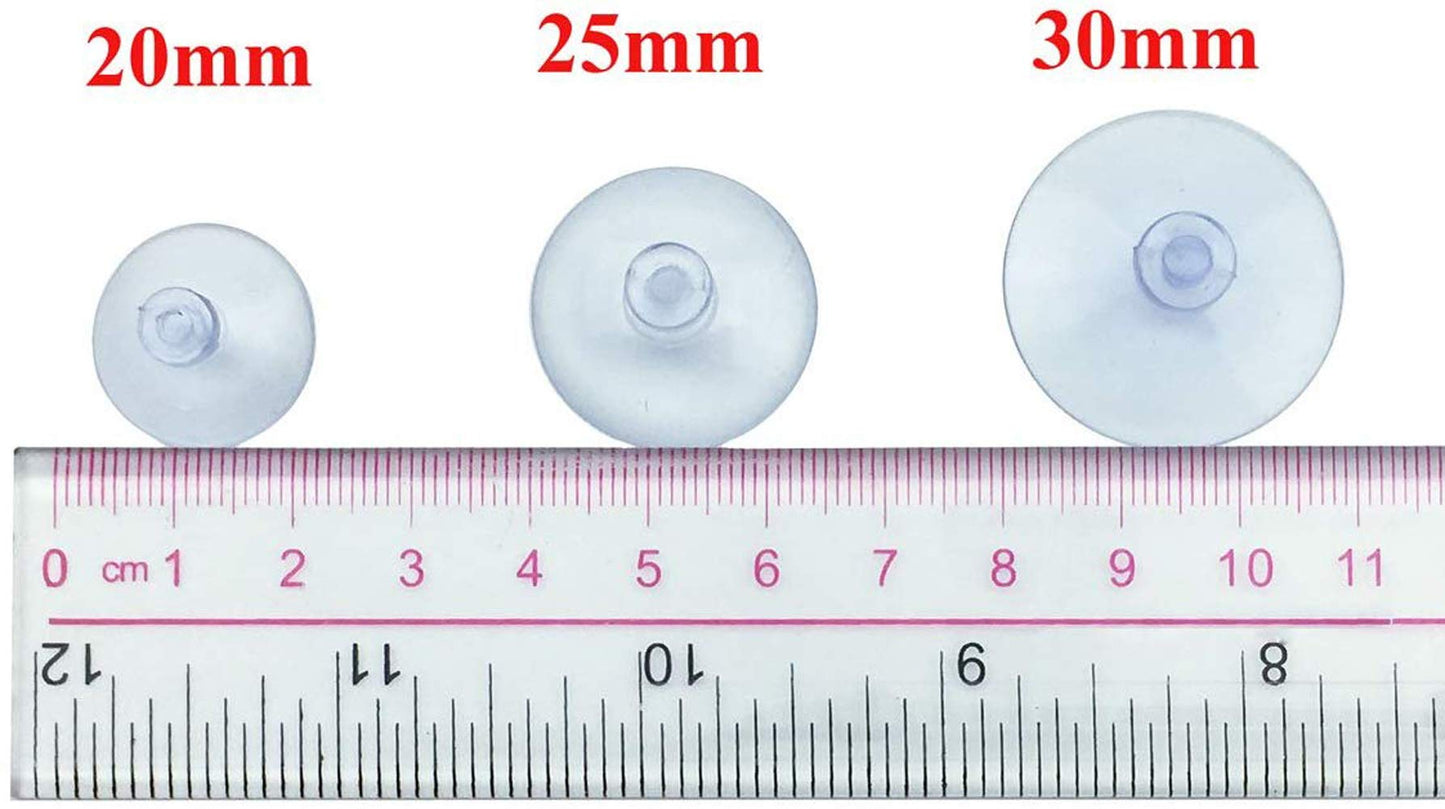 Hyamass - 100 ventosas pequeñas para vidrio, almohadillas para orejas antideslizantes transparentes, ventosas de plástico sin gancho para ventanas, mesas, organización del hogar y decoración de