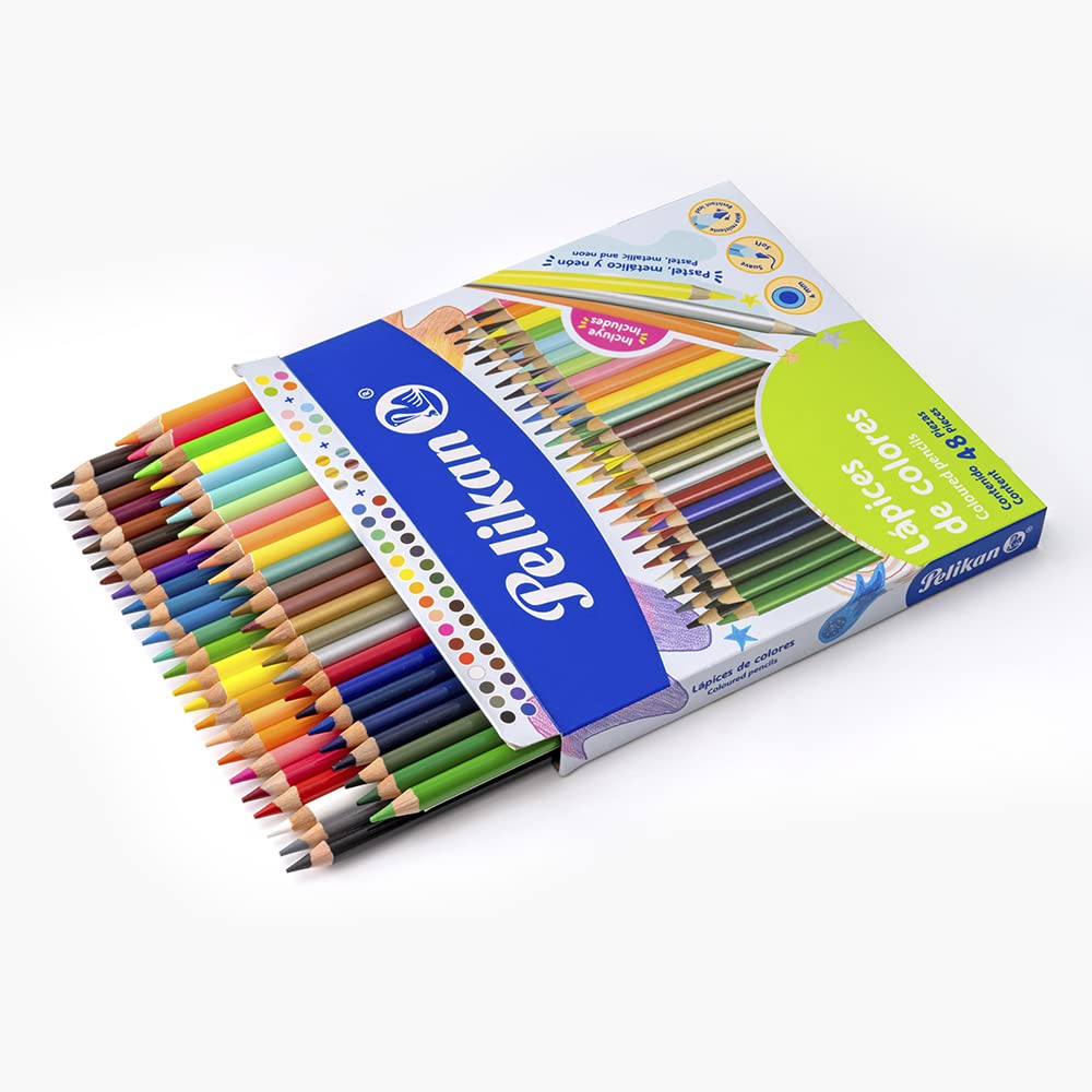 Lápices de Colores Pelikan Surtidos 48 Piezas