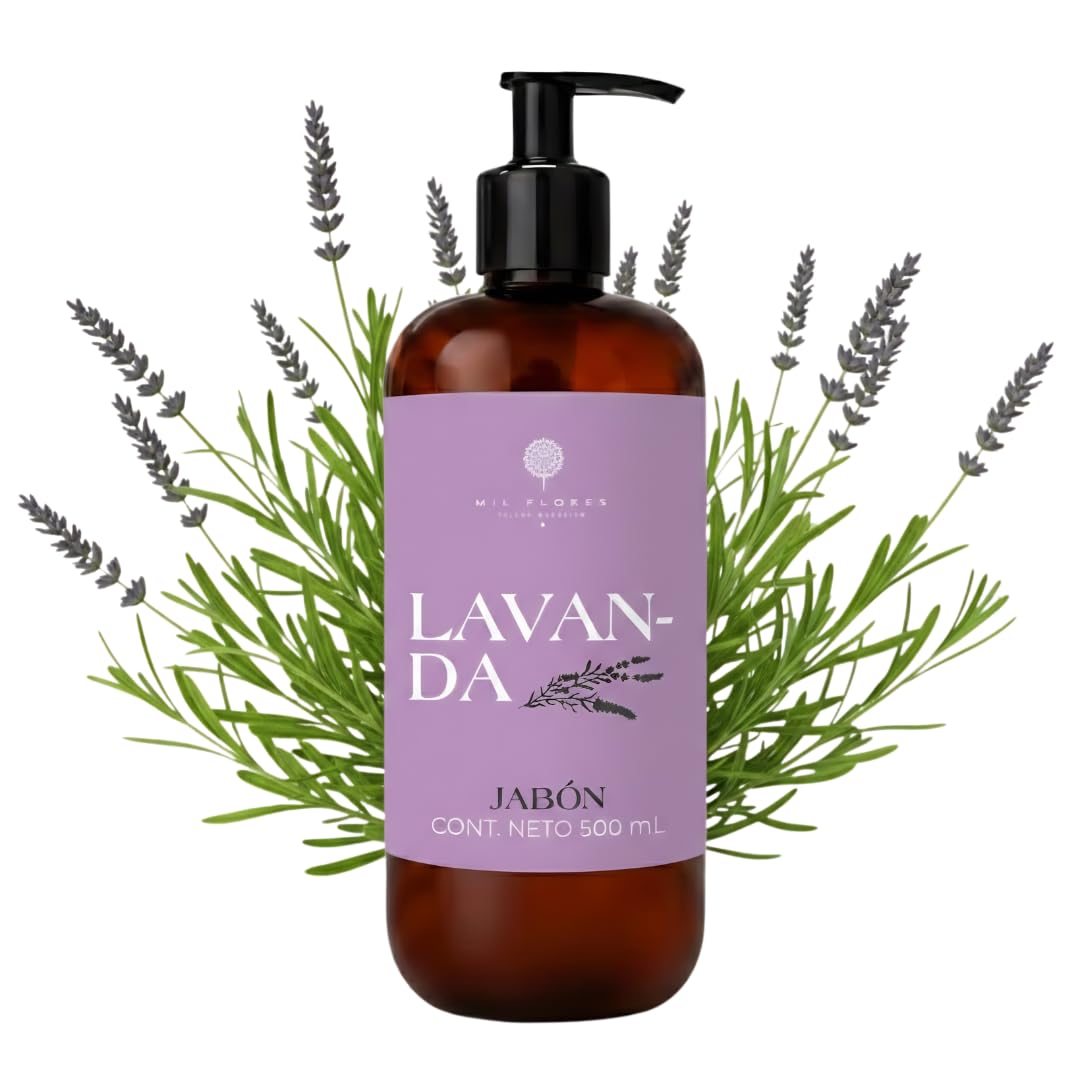 Mil Flores — Jabón Líquido Premium para Manos 500 ml LAVANDA | Ritual de Aromaterapia | Hidrata y Cuida la Piel | Esencias 100% Naturales