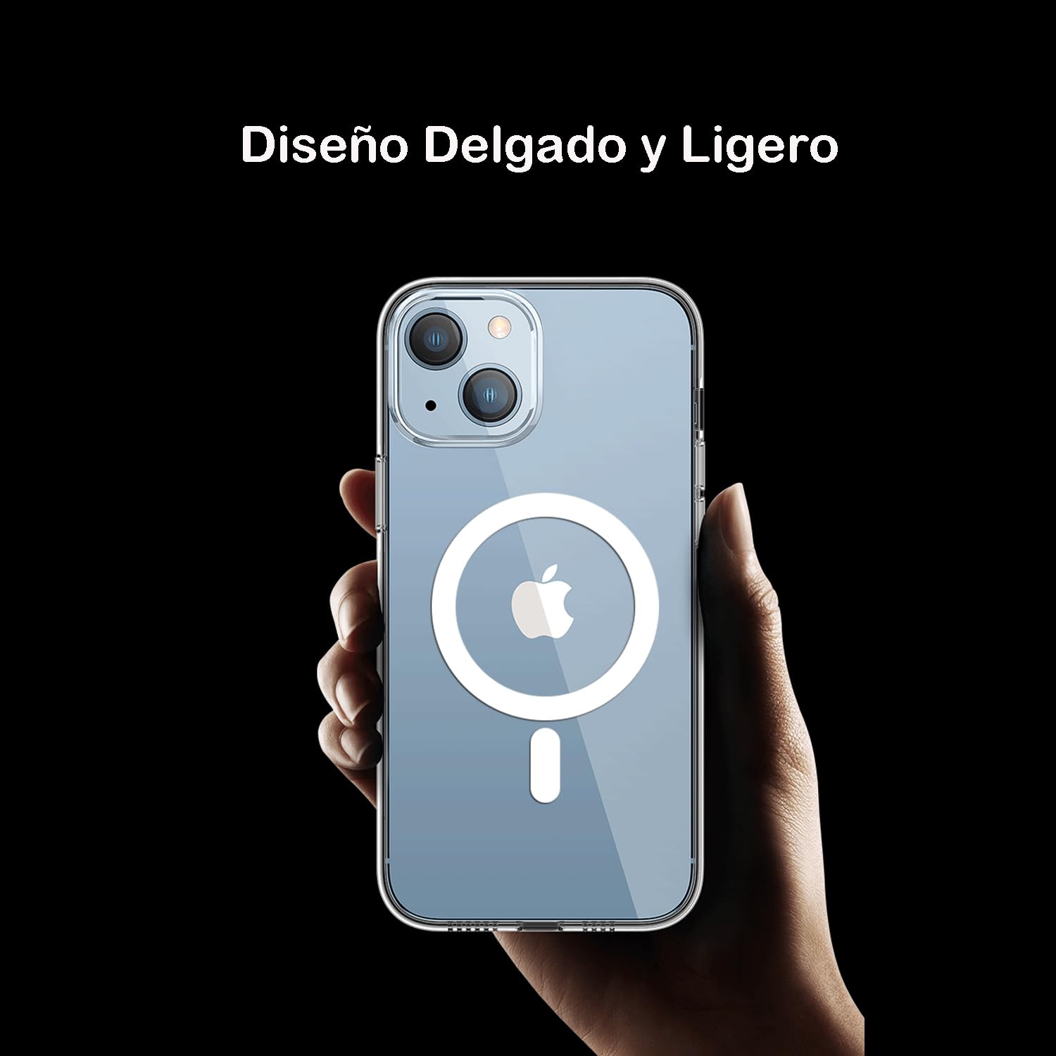 HaroKing Funda para iPhone 13/14 6.1 Pulgadas, Compatible con Magsafe circulo magnético, Acrílico RígidoTrasero con TPU Flexible, Esquinas con Absorción de Choque