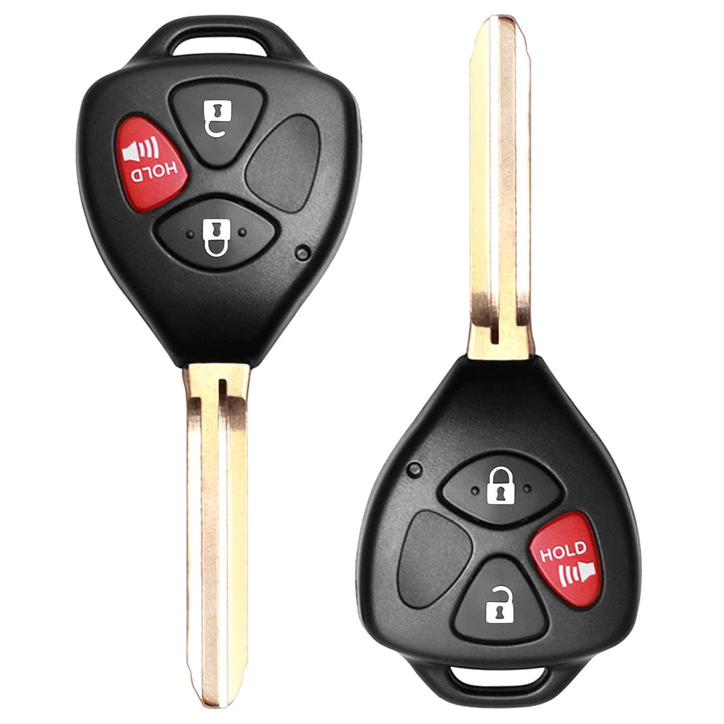 Llave de repuesto con mando a distancia de entrada sin llave para vehículos Toyota Rav4 2006-2010/Scion XB 2008-2013 que utilizan HYQ12BBY con chip 4D67 (paquete de 2 unidades)