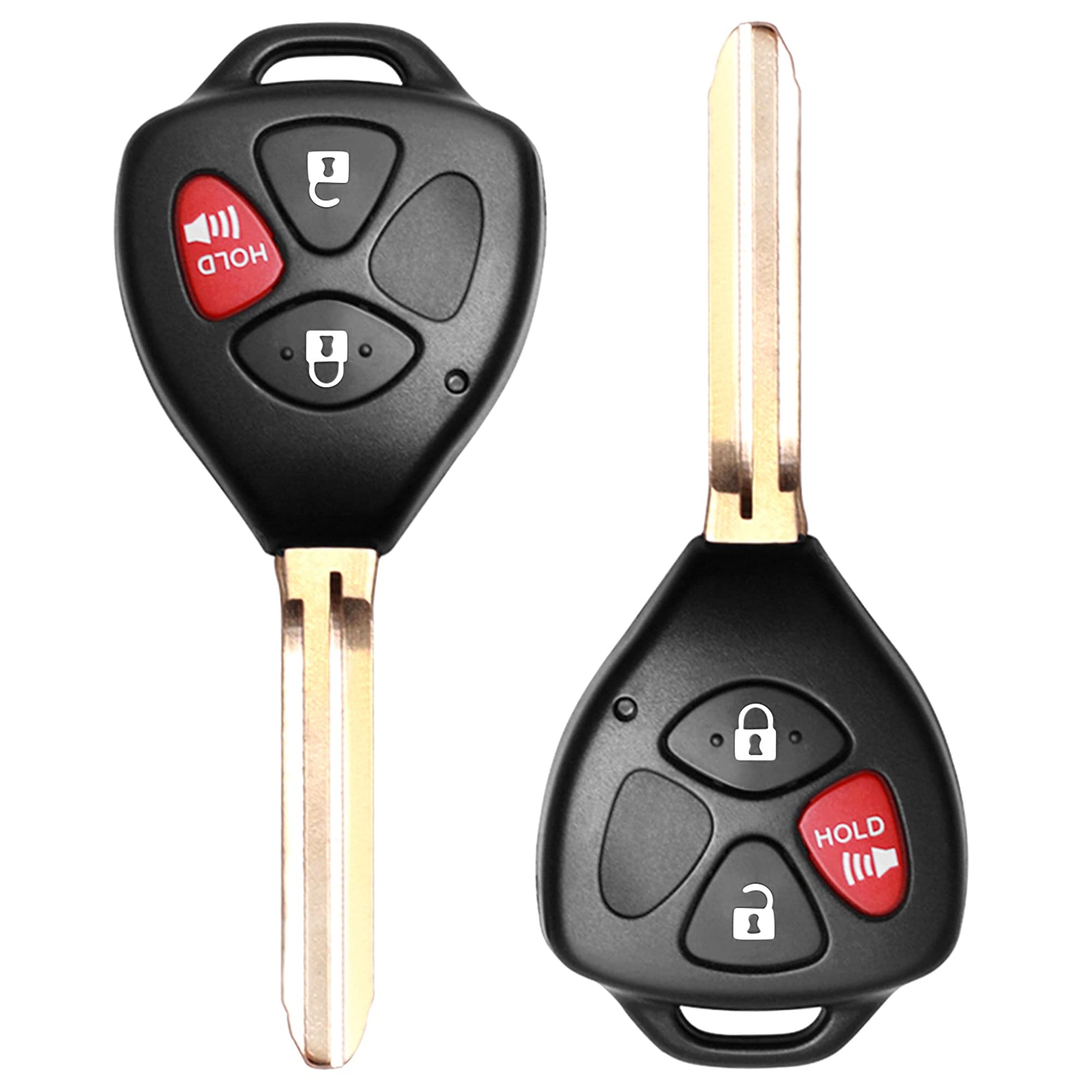 Llave de repuesto con mando a distancia de entrada sin llave para vehículos Toyota Rav4 2006-2010/Scion XB 2008-2013 que utilizan HYQ12BBY con chip 4D67 (paquete de 2 unidades)