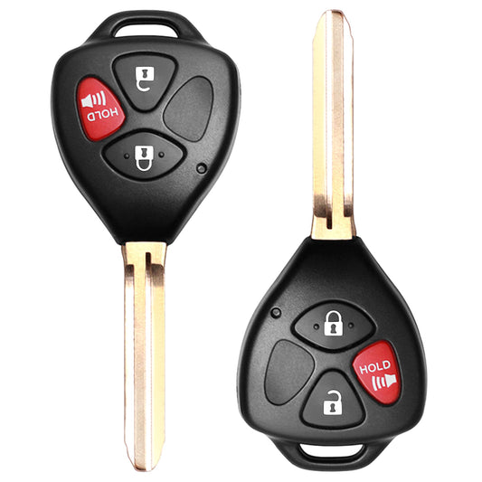 Llave de repuesto con mando a distancia de entrada sin llave para vehículos Toyota Rav4 2006-2010/Scion XB 2008-2013 que utilizan HYQ12BBY con chip 4D67 (paquete de 2 unidades)
